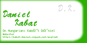 daniel kabat business card